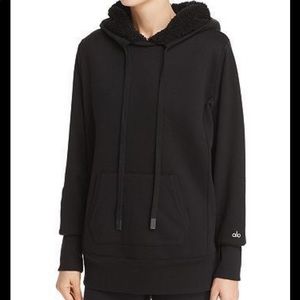 Alo Yoga Frost Sweater Hoodie Size Large Black